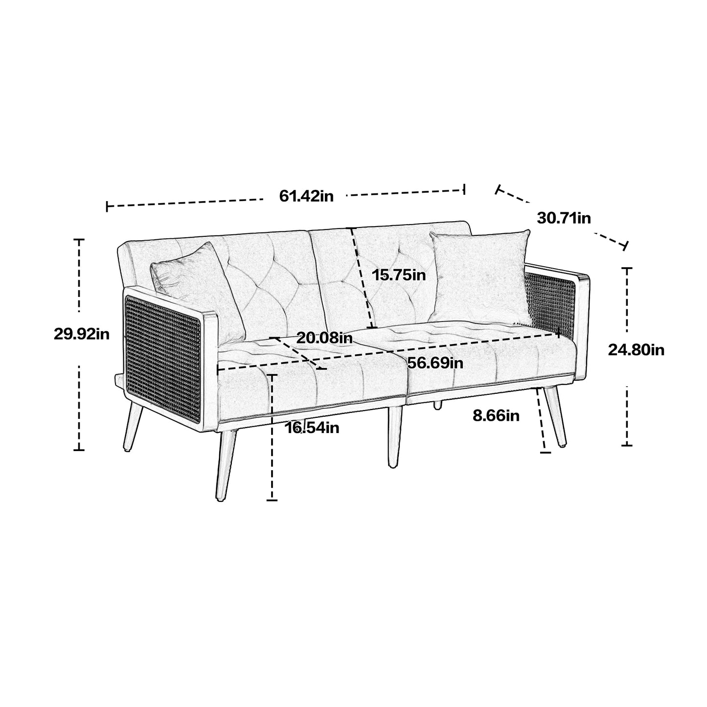 COOLMORE Velvet Sofa: Accent Loveseat with Metal Feet - Stylish and Comfortable Furniture for Your Living Space