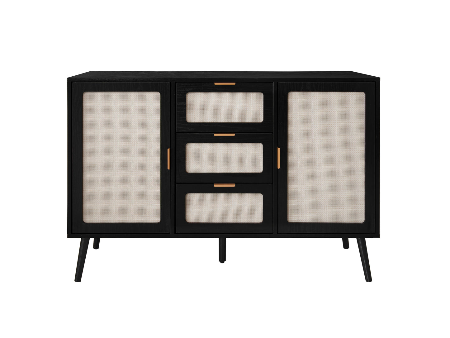 2 Door 3 Drawer Accent Storage Cabinet for Living Room Bedroom