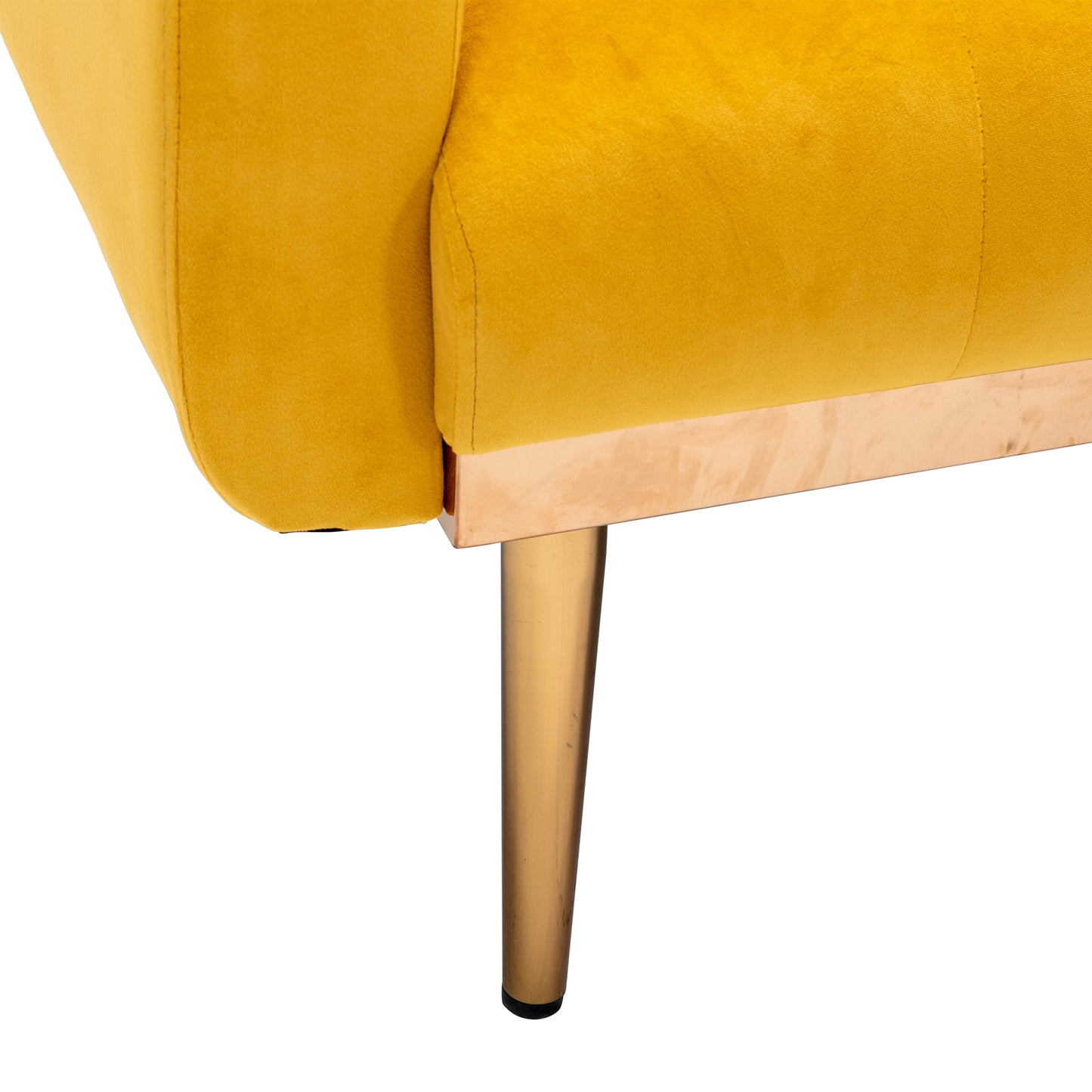 COOLMORE Velvet Sofa: Accent Loveseat with Rose Gold Metal Feet - Elegant and Stylish Upholstered Seating for Your Home Décor