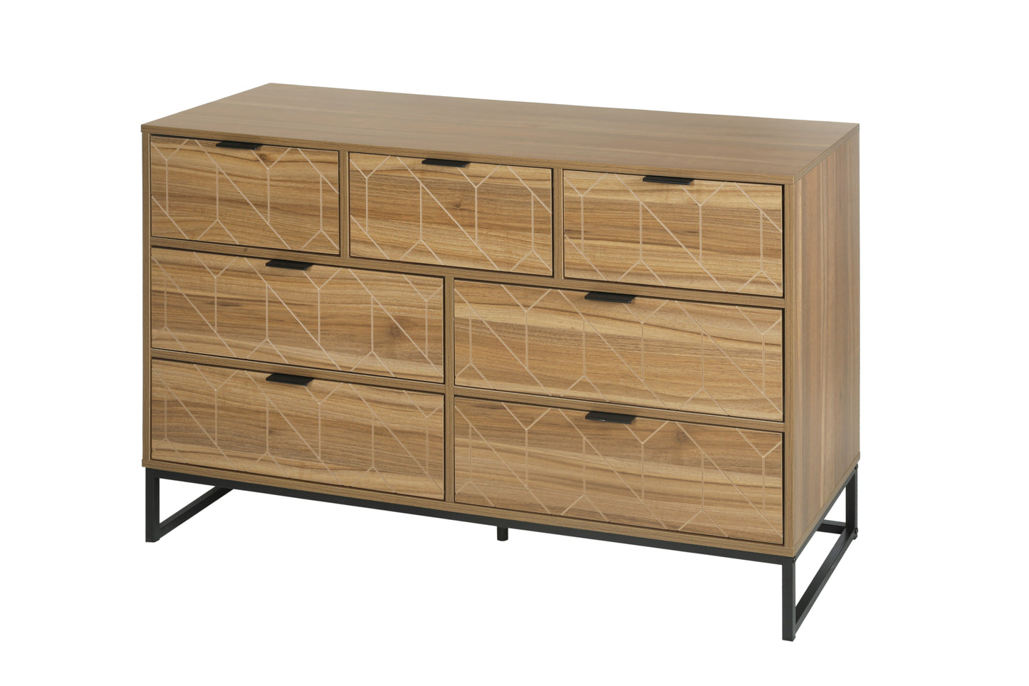 Modern 7 Drawer Dresser Wood Cabinet Spacious Storage Solution
