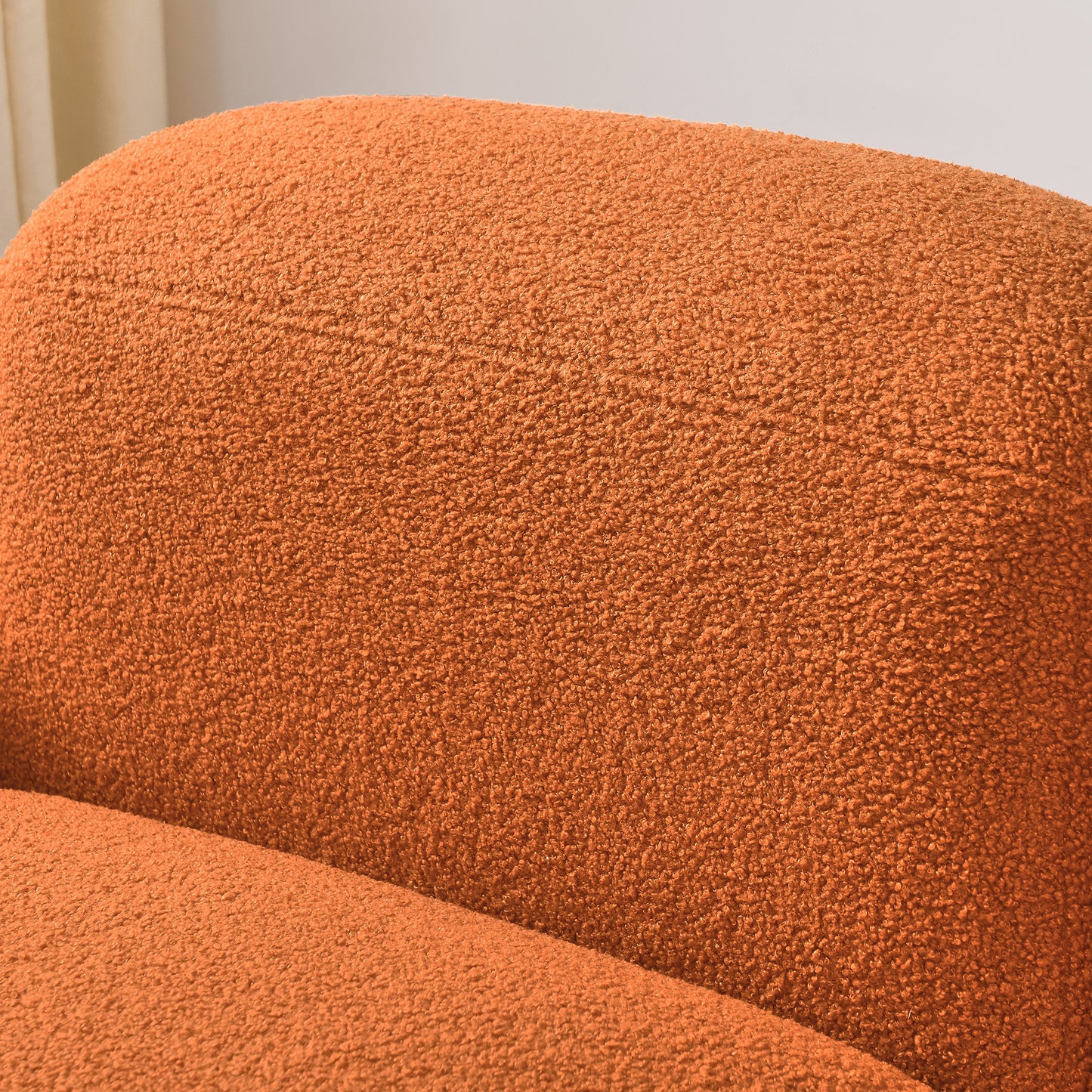 L-Shape Modular Sectional Sofa, DIY Combination, Teddy Fabric, Orange - Comfortable and Stylish Furniture for Your Home