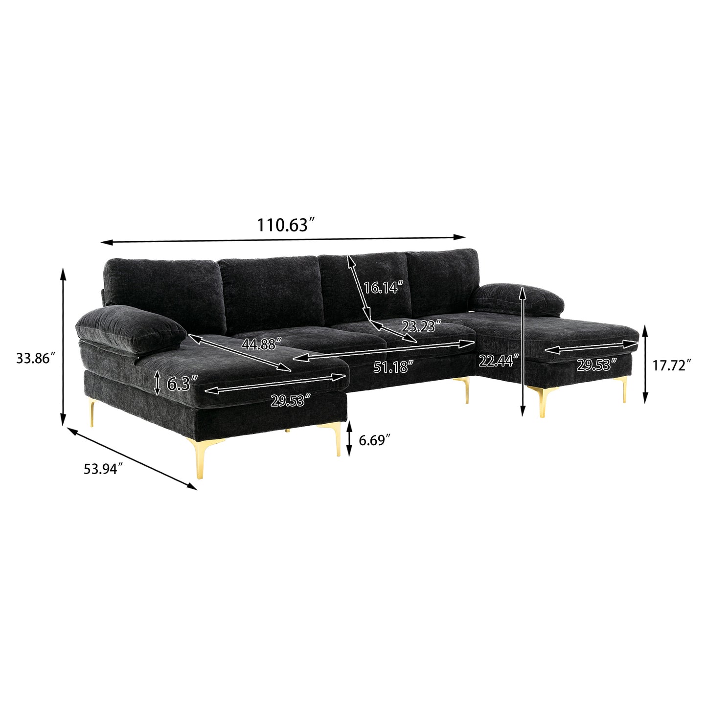 "Accent Sofa: Stylish Living Room Sectional Sofa with Coolmore Design, Various Colors & Sizes Available"
