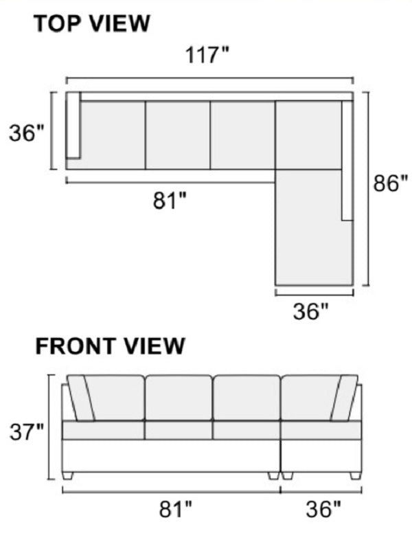 2pc Reversible Chaise Dark Blue Dorris Fabric Sectional Sofa Set: Living Room Furniture Couch