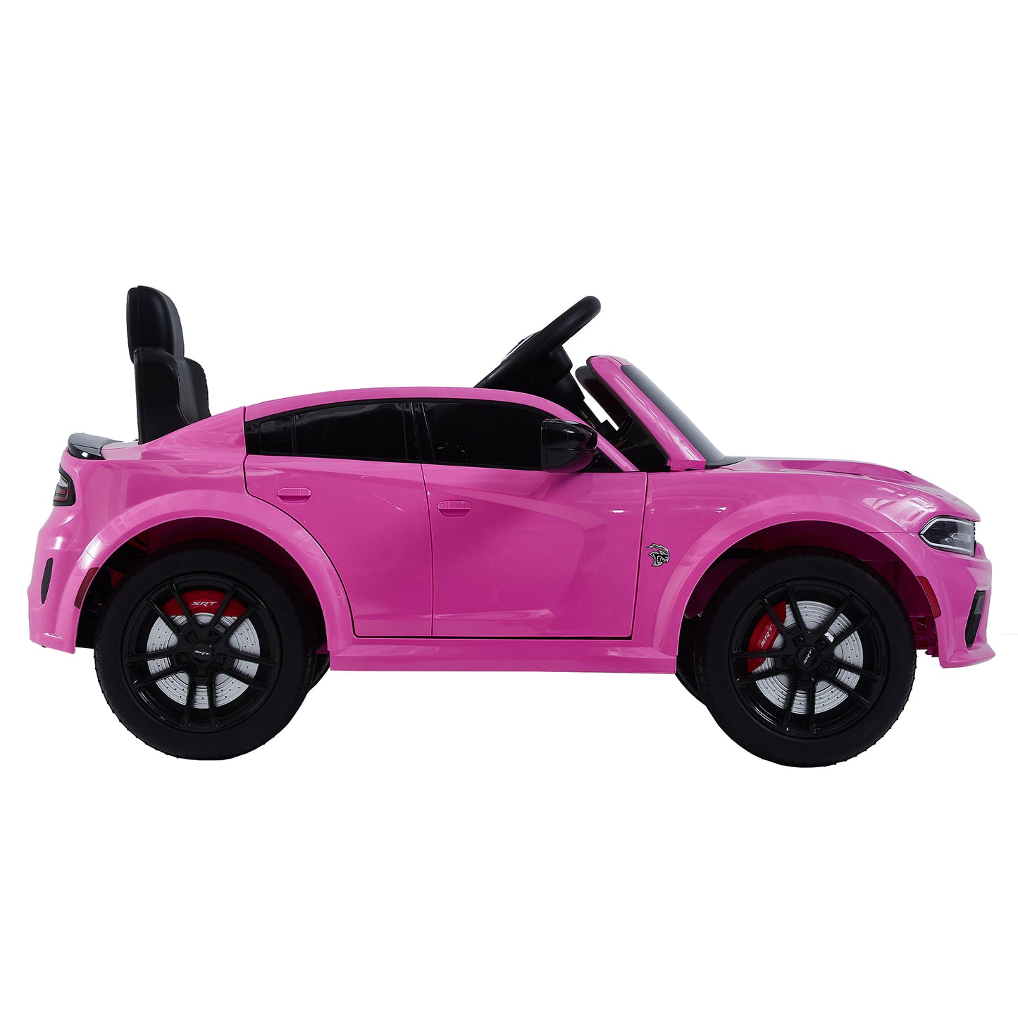 12v Kids Ride On Car with Remote Control, Three Speeds, Power Display, Slow Start, USB, MP3, Bluetooth, LED Light, Four Wheel Suspension - Licensed DODGE Charger