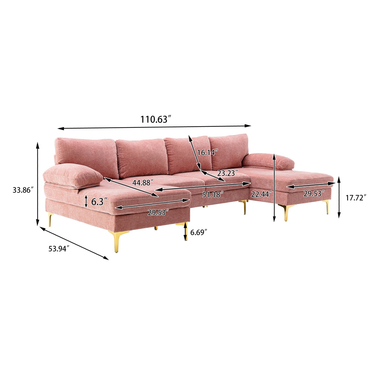Accent Sofa: Stylish and Comfortable Living Room Sectional Sofa for Any Space - Available in Multiple Colors and Sizes