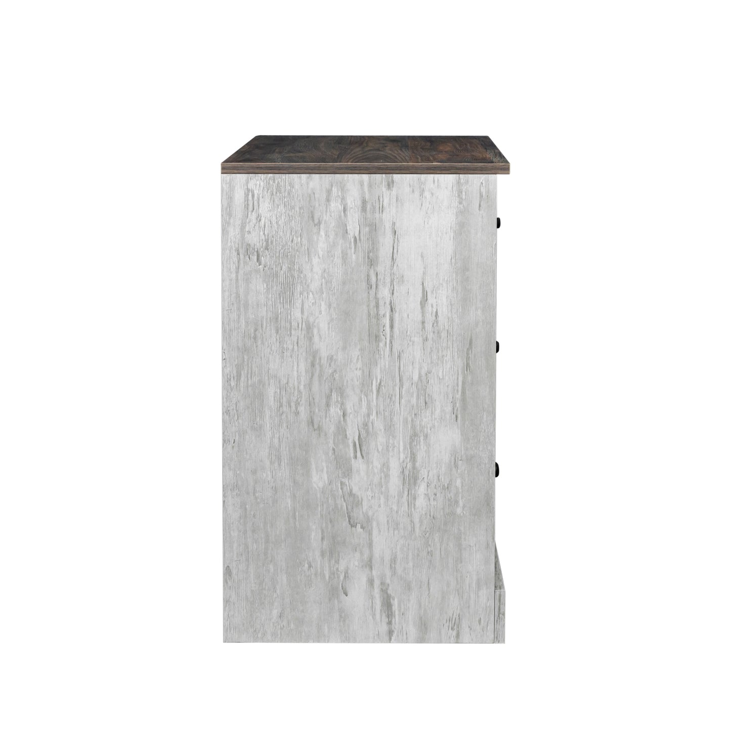 Modern white grey wood side cabinet with 8 drawers, 8 drawer white grey wood grain drawer cabinet , large storage space for Living Room Bedroom