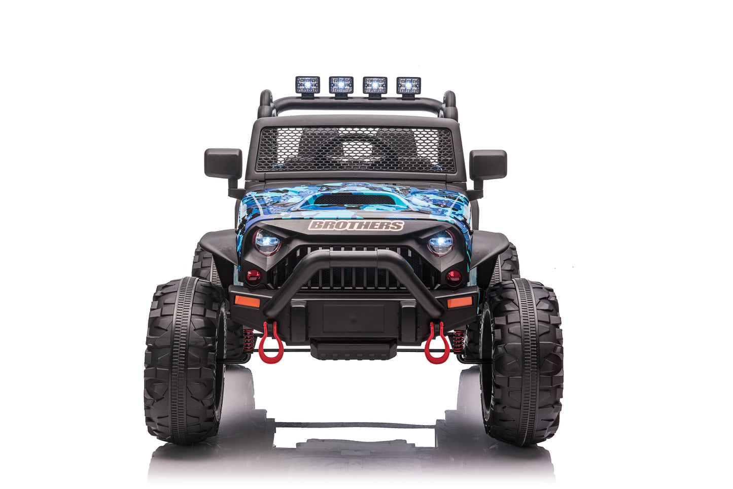 24vJEEP Double Drive Children Ride-on Car with Parent Remote Control, Electron Assisted Steering Wheel, LED Lights, Music Board, USB/Bluetooth/MP3, 200W*2 12V9AH*2 Battery, Foot Pedal - Size & Color Options Available