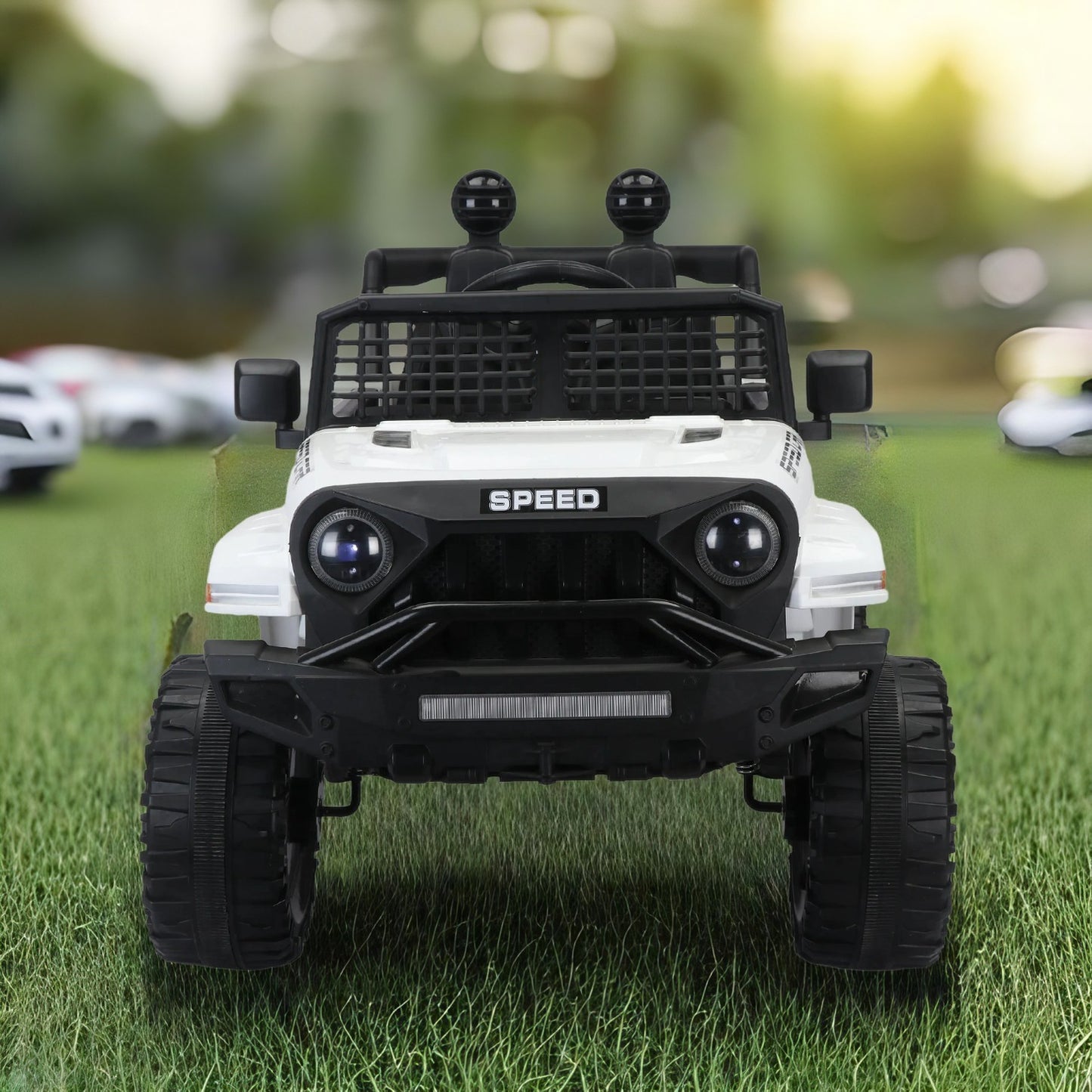 12v7A Kids Ride on Truck Car w/Parents Remote Control, 2.4G, Three-Speed Adjustable, Power Display, USB, MP3, Bluetooth, LED Light, Three-Point Safety Belt