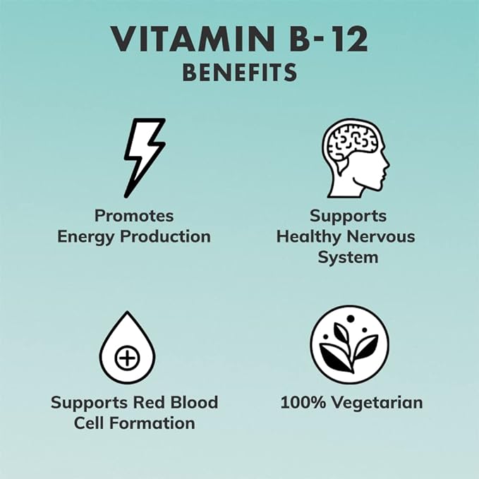 Zaytun Halal Vitamin B12 1000mcg: Promotes Energy, Metabolism & Healthy Nervous System - Vegetarian/Vegan Formula - Dairy-Free - 4 Months Supply