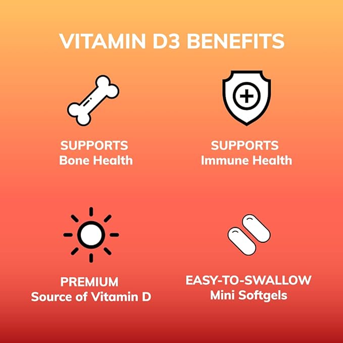 Zaytun Halal Vitamin D3, 5000 IU, 180 Softgels, Supports Bone Health & Immune Function, Premium Quality, 6 Months Supply, Non-GMO, Gluten-Free