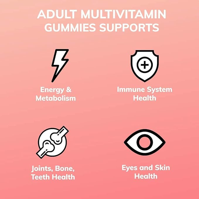 Zaytun Halal Adult Multivitamin Gummies for Men & Women - Complete Everyday Nutritional Support with Biotin, Vegan, Natural Fruit Flavors, Non-GMO - Vitamin Gummies