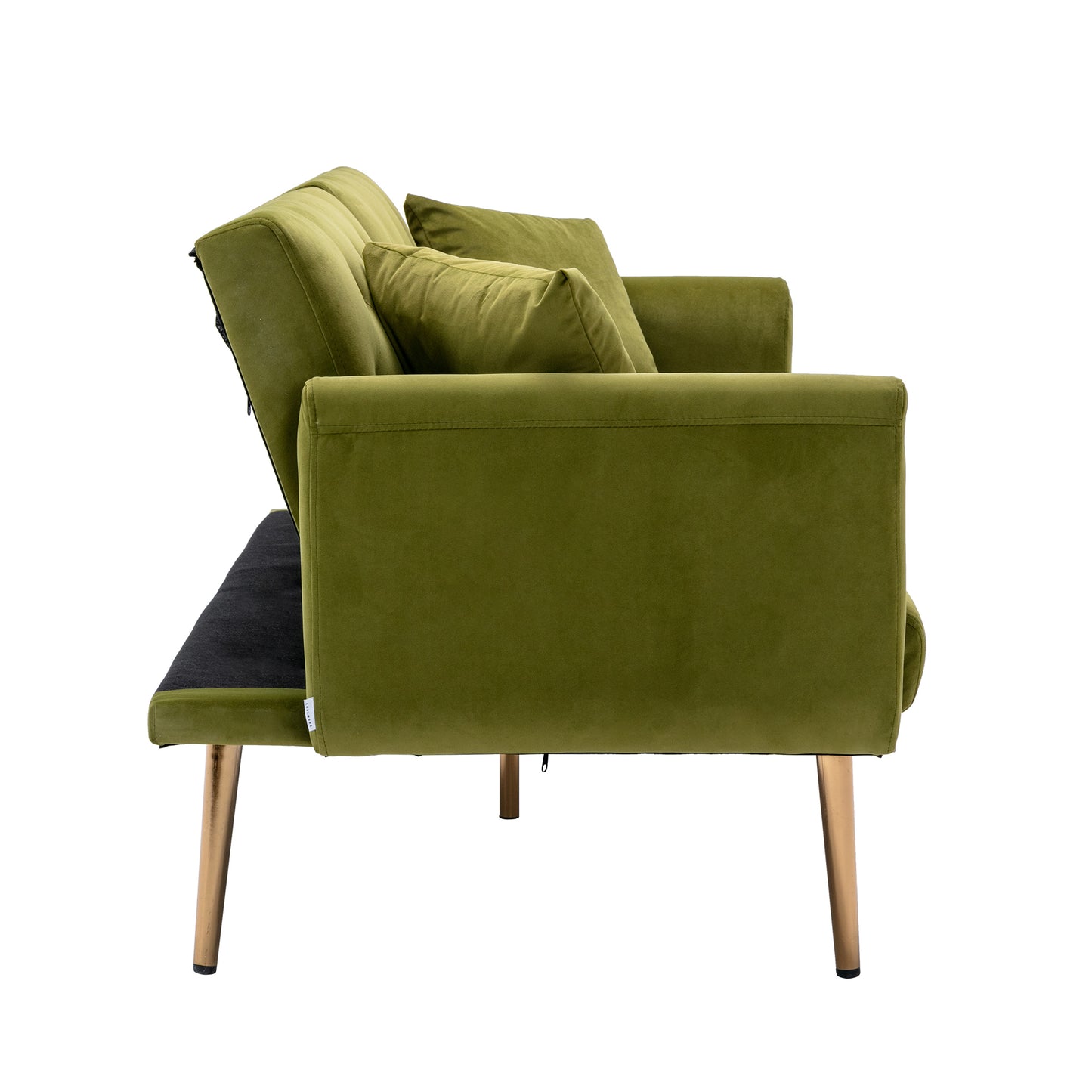 COOLMORE Velvet Accent Sofa with Rose Gold Metal Feet - Loveseat Size in Stunning Color Options