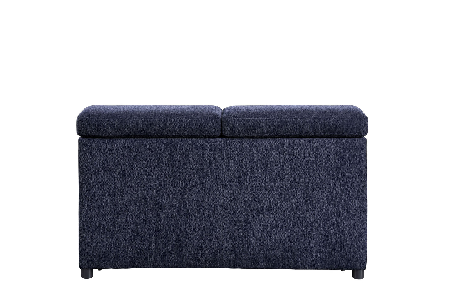 Navy Blue Fabric Sleeper Sectional Sofa and Ottoman: ACME Nekoda Storage, Comfortable, Stylish, Spacious - 55520