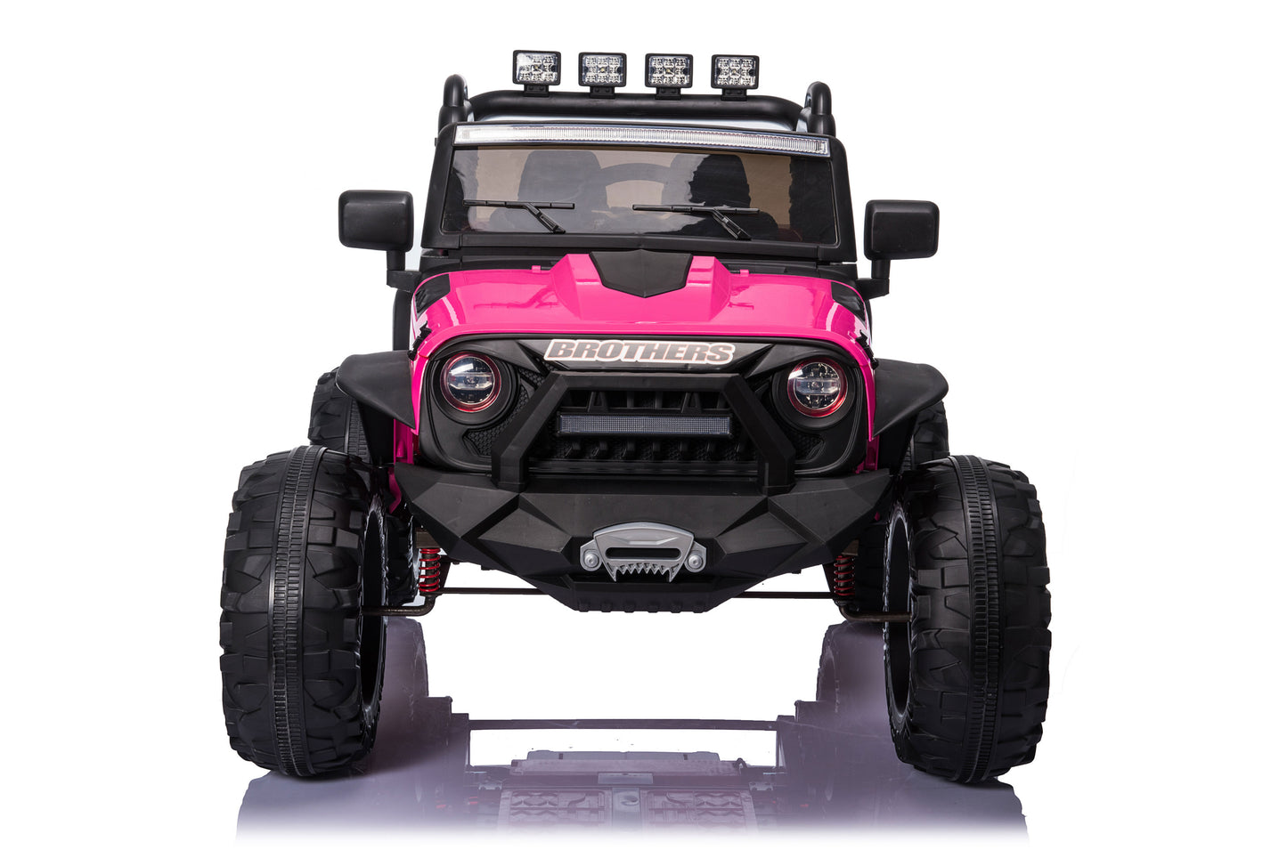 24V Jeep Rose - Powerful and Stylish Electric Ride-On with Remote Control, MP3 Player, LED Lights, and Adjustable Seat for Kids - Pink, Size Options