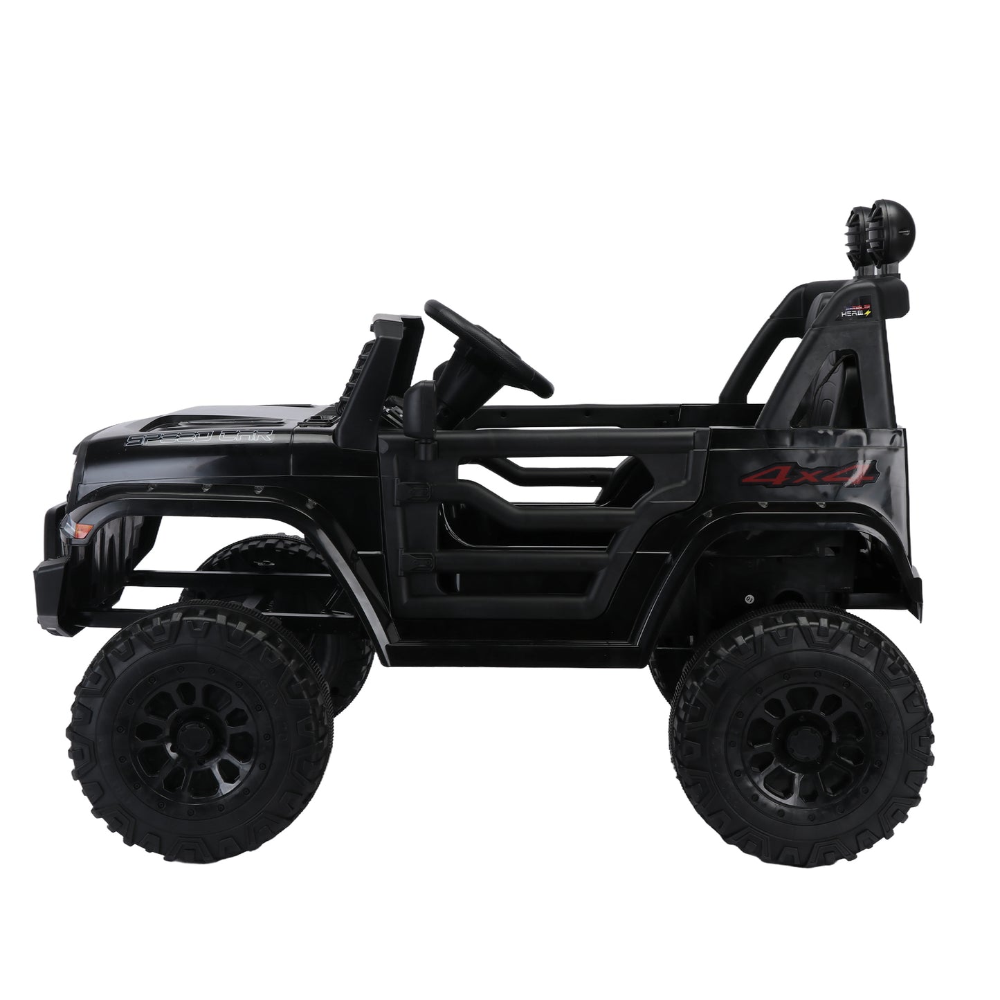12V7A Kids Ride on Truck 2.4G with Parents Remote Control, Electric Car for Kids, Three Speed Adjustable, Power Display, USB, MP3, Bluetooth, LED Light, Three-Point Safety Belt - Ride on Truck Car for Kid