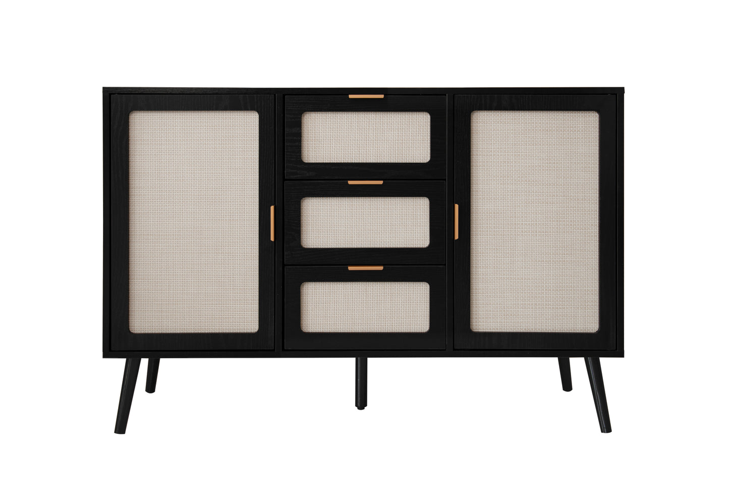 2 Door 3 Drawer Accent Storage Cabinet for Living Room Bedroom
