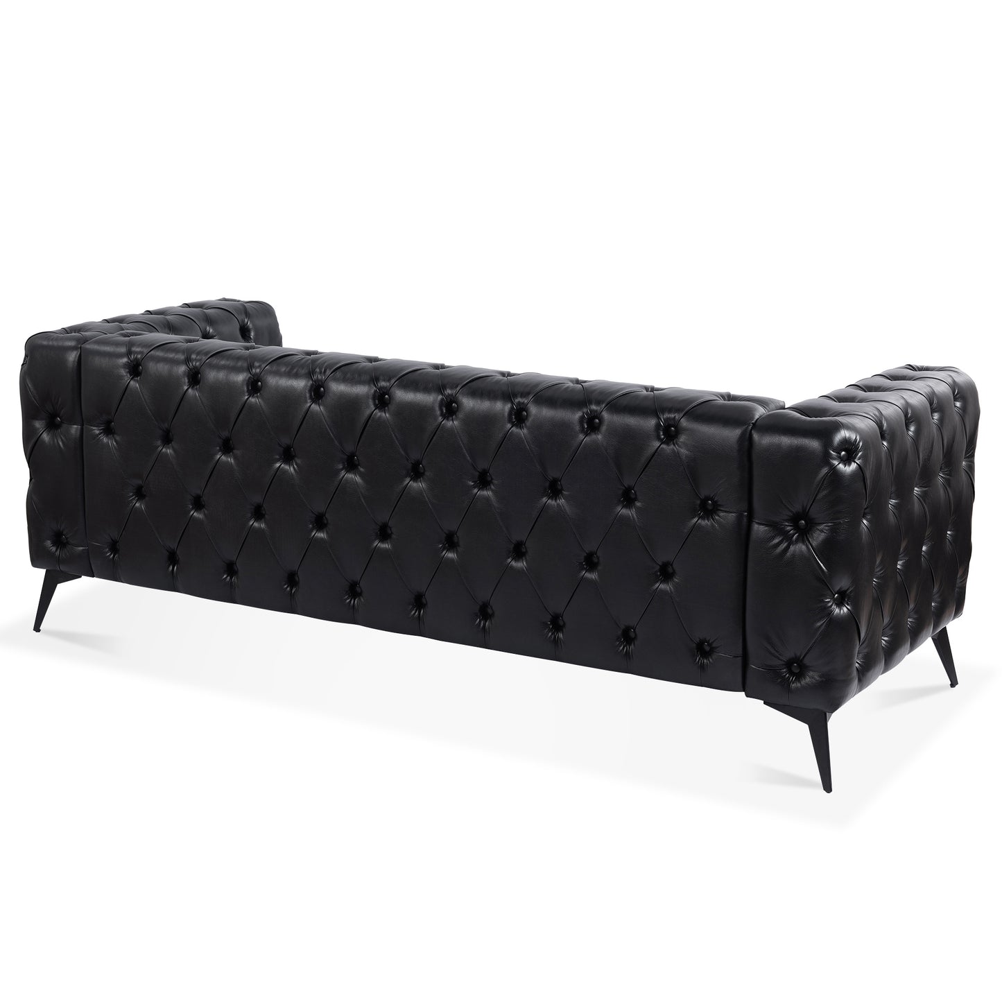 Traditional Square Arm Removable Cushion 3 Seater Sofa, 84.06" Width, Various Colors