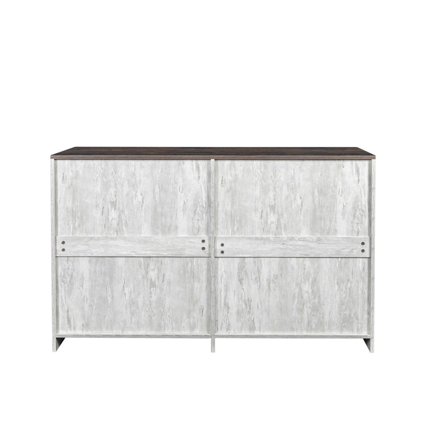 Modern white grey wood side cabinet with 8 drawers, 8 drawer white grey wood grain drawer cabinet , large storage space for Living Room Bedroom