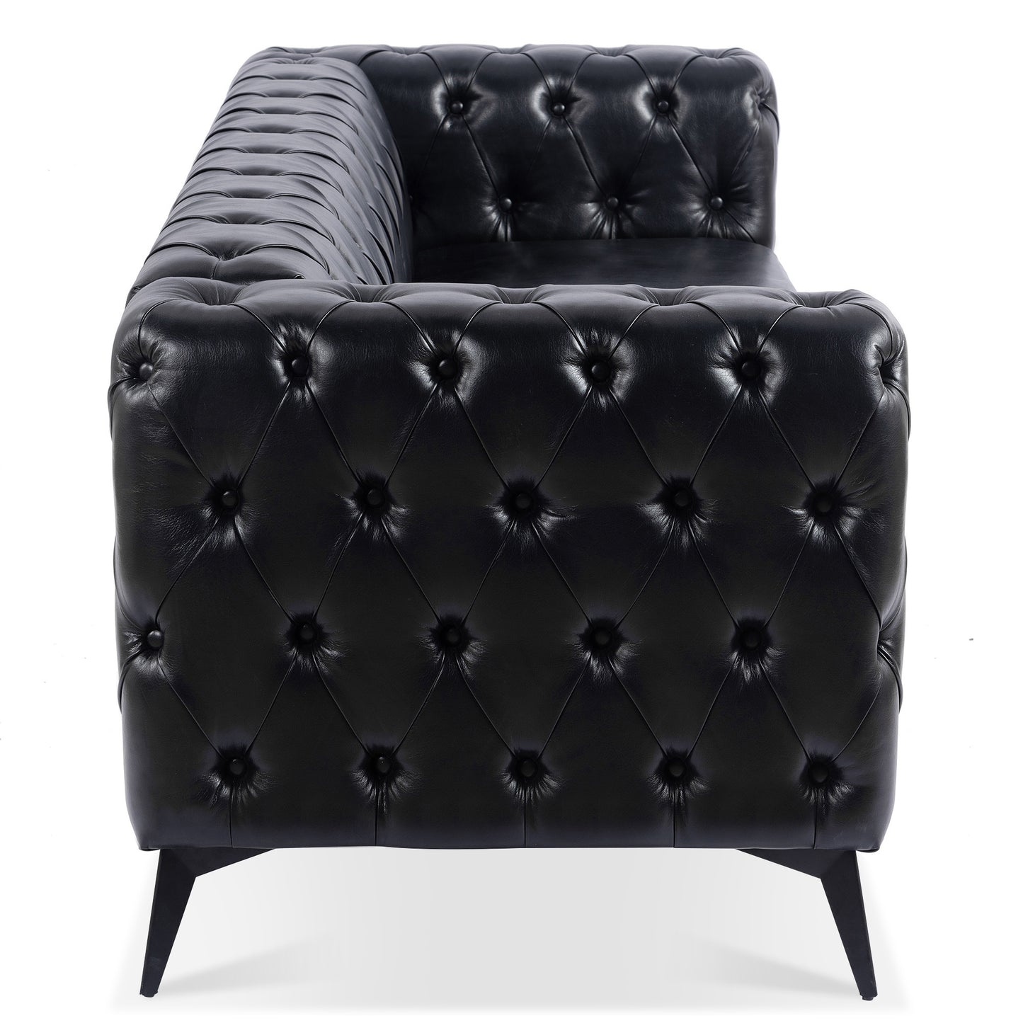 Traditional Square Arm Removable Cushion 3 Seater Sofa, 84.06" Width, Various Colors