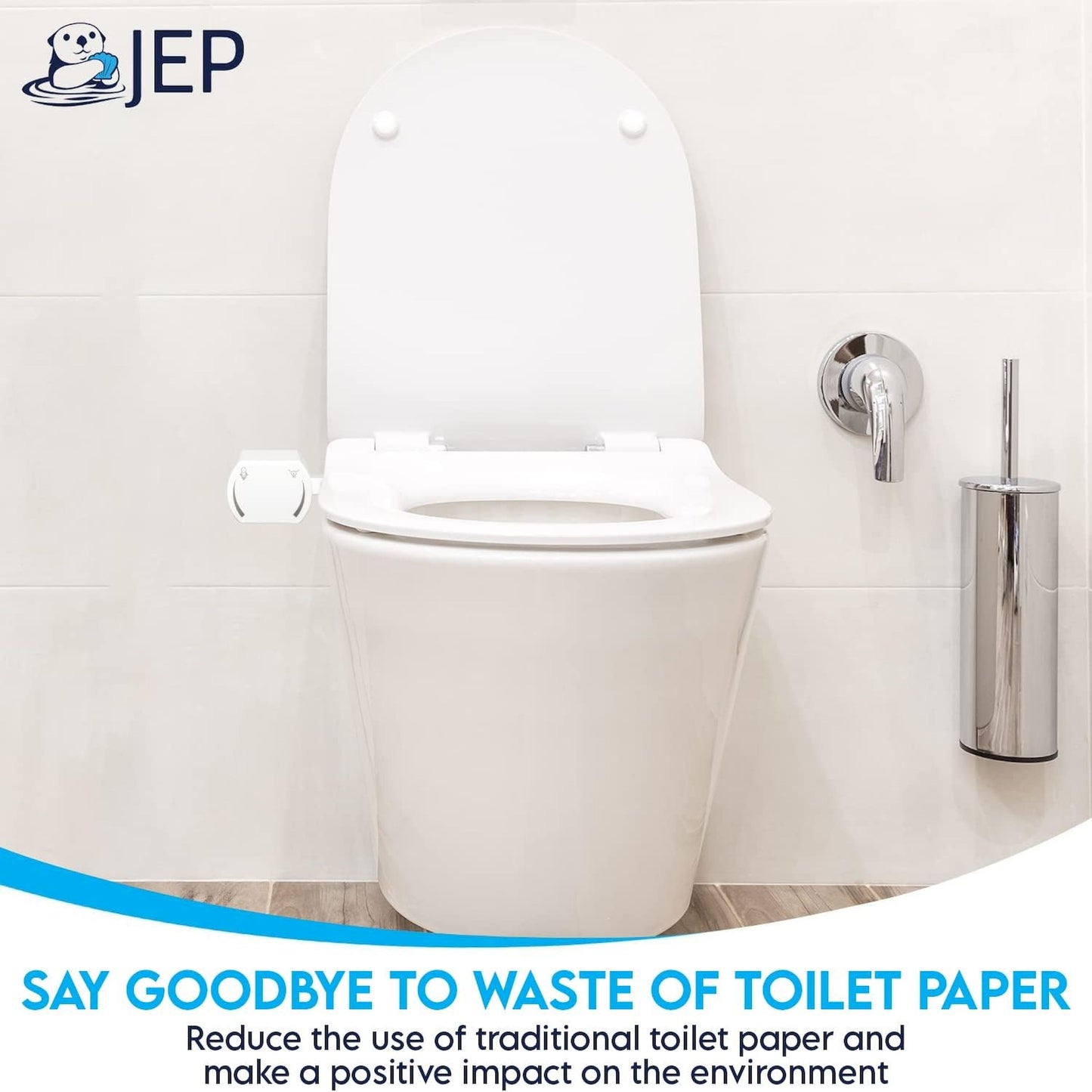 JEP Bidet Toilet Seat Attachment for Toilets | Bidets for Existing Toilets for Rear & Feminine Cleaning, Easy to Install, Convenient, and Power Free