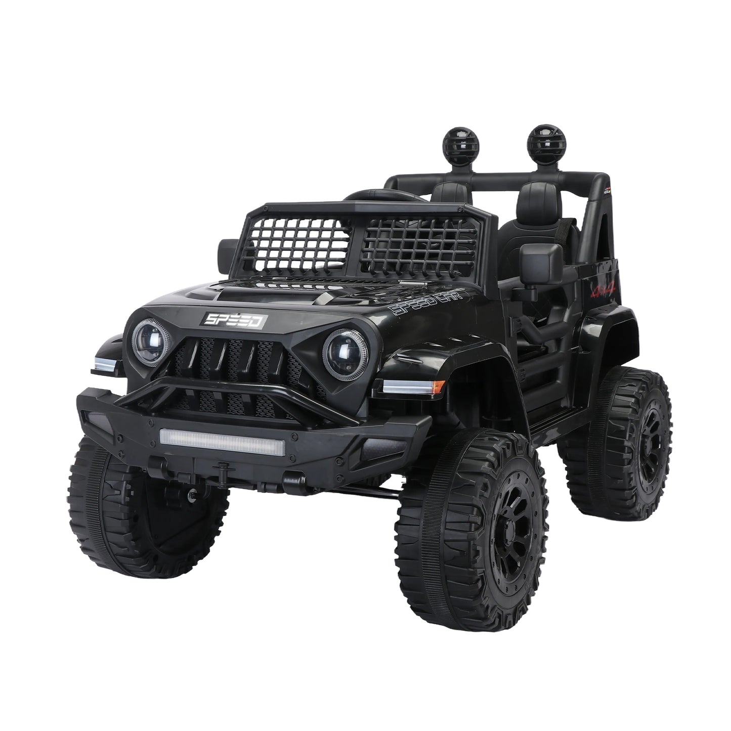 12V7A Kids Ride on Truck 2.4G with Parents Remote Control, Electric Car for Kids, Three Speed Adjustable, Power Display, USB, MP3, Bluetooth, LED Light, Three-Point Safety Belt - Ride on Truck Car for Kid
