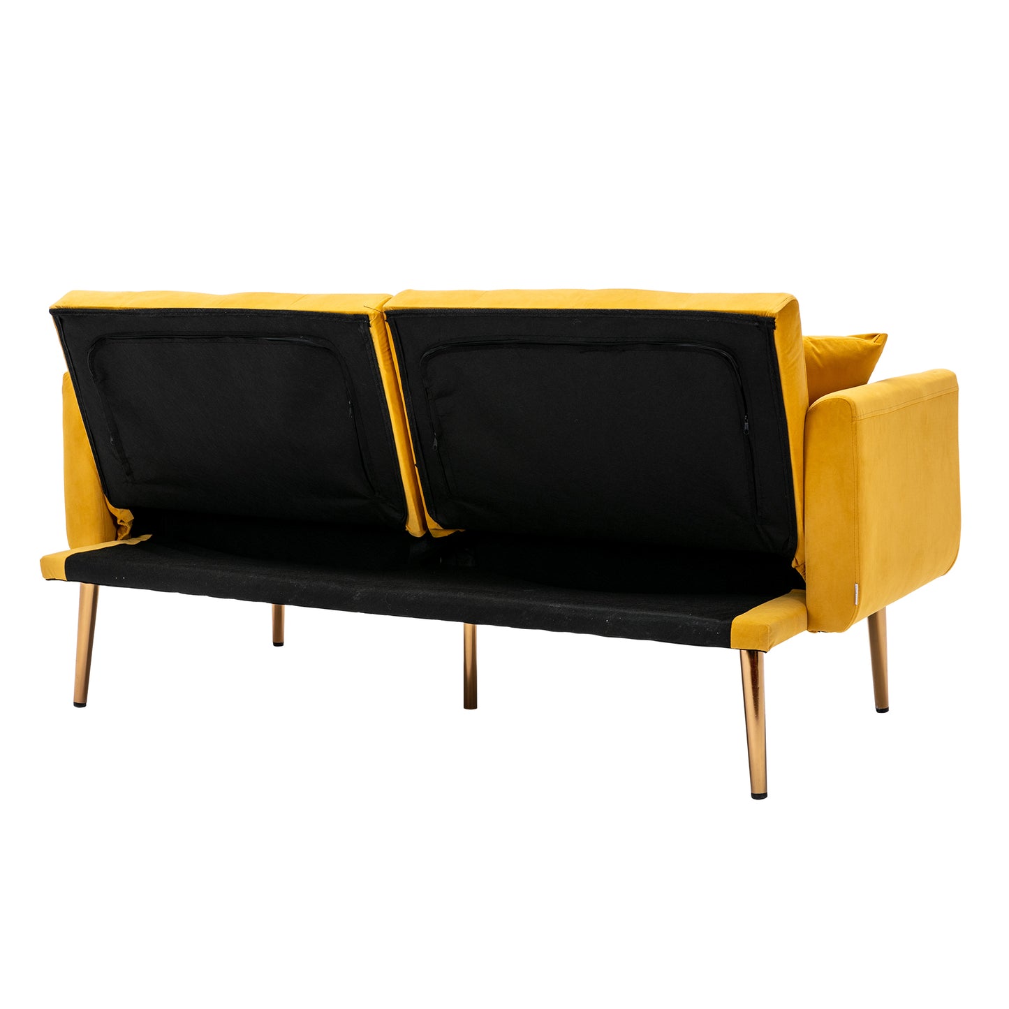 COOLMORE Velvet Sofa: Accent Loveseat with Rose Gold Metal Feet - Elegant and Stylish Upholstered Seating for Your Home Décor