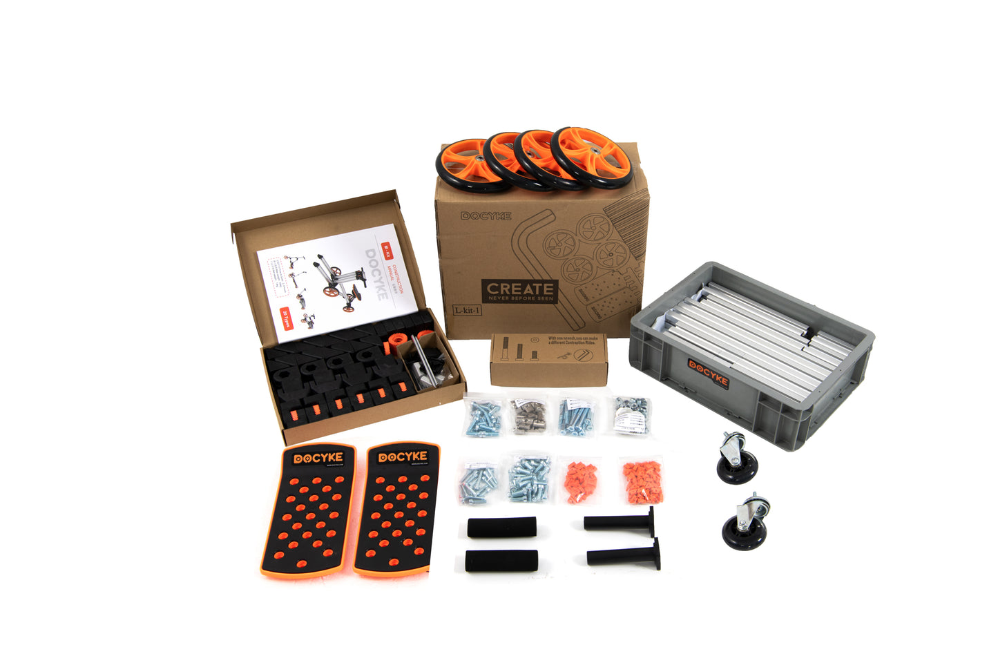 KidRock Buildable Kit 20 in 1 Kids Balance Bike No Pedal Toy: Construction Kit Kids Sit/Stand Scooter - Most Popular M Kit (Non Electric)