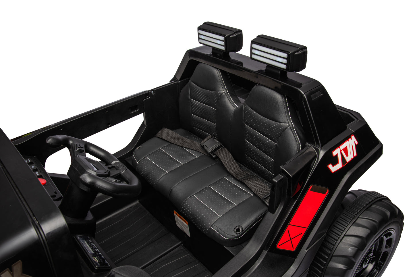 24V7A 200W*2 Super Power Leather Seat Four-Wheel Shock Absorber with High & Low Speed USB Bluetooth Music Kids Ride-On Car: Electric Car for Children