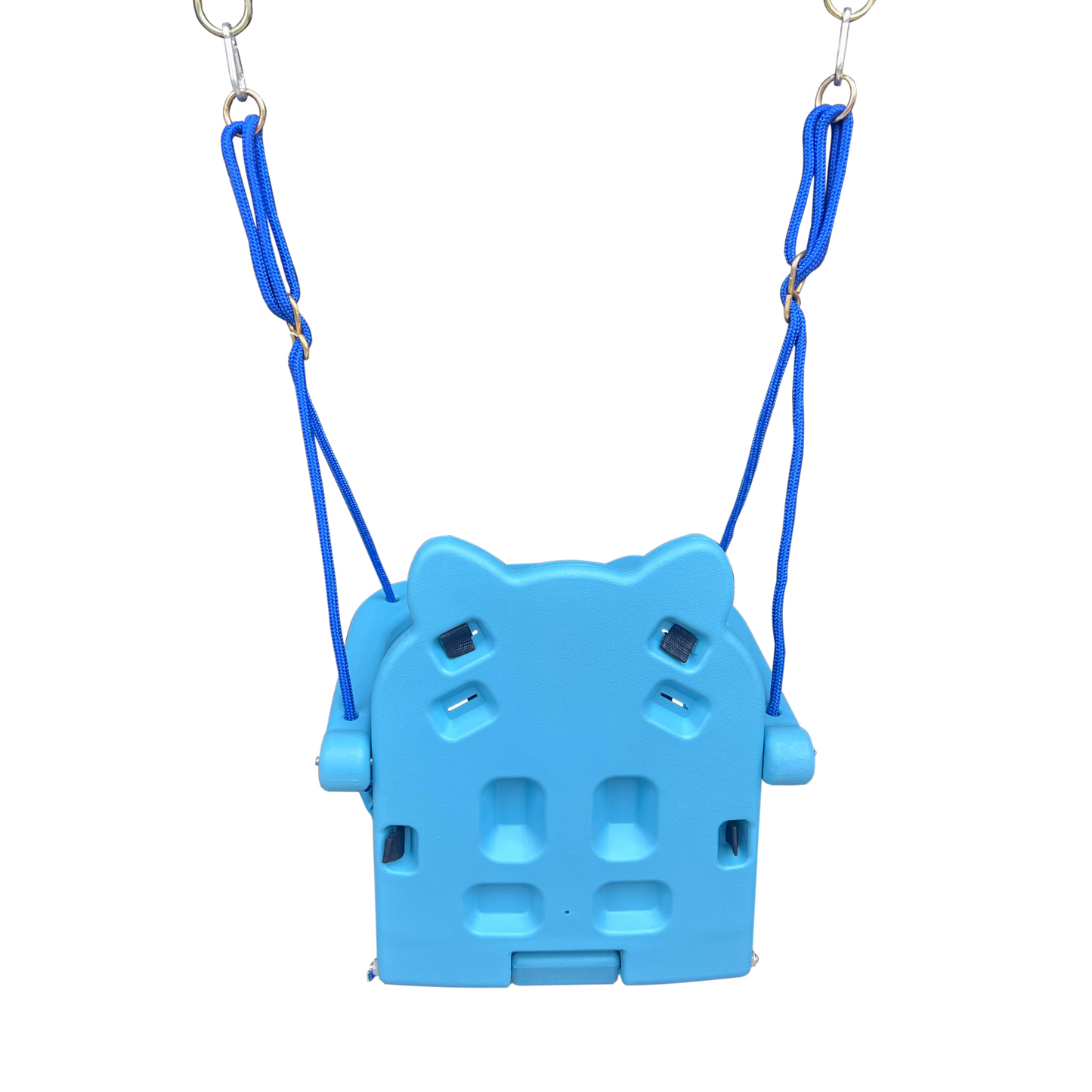 2 in 1 Baby Swing Set: Green and Blue, Mental Plastic, Safe, 110lbs Capacity, Outdoor Playground, Age 3+