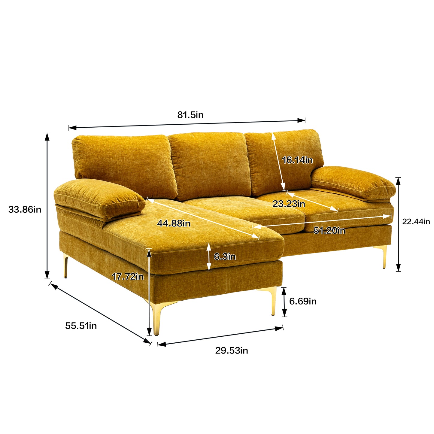 COOLMORE Accent Sofa: Sectional Sofa for Living Room with Stylish Design, Comfortable Seating, and Variety of Colors & Sizes