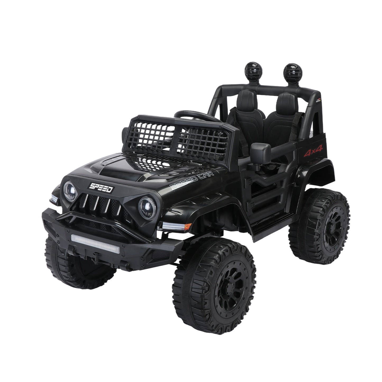 12V7A Kids Ride on Truck 2.4G with Parents Remote Control, Electric Car for Kids, Three Speed Adjustable, Power Display, USB, MP3, Bluetooth, LED Light, Three-Point Safety Belt - Ride on Truck Car for Kid