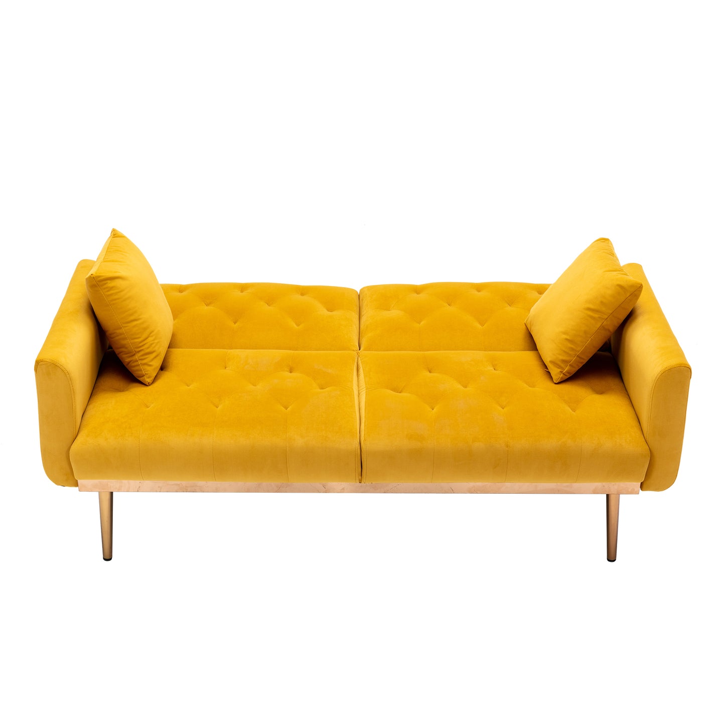 COOLMORE Velvet Sofa: Accent Loveseat with Rose Gold Metal Feet - Elegant and Stylish Upholstered Seating for Your Home Décor