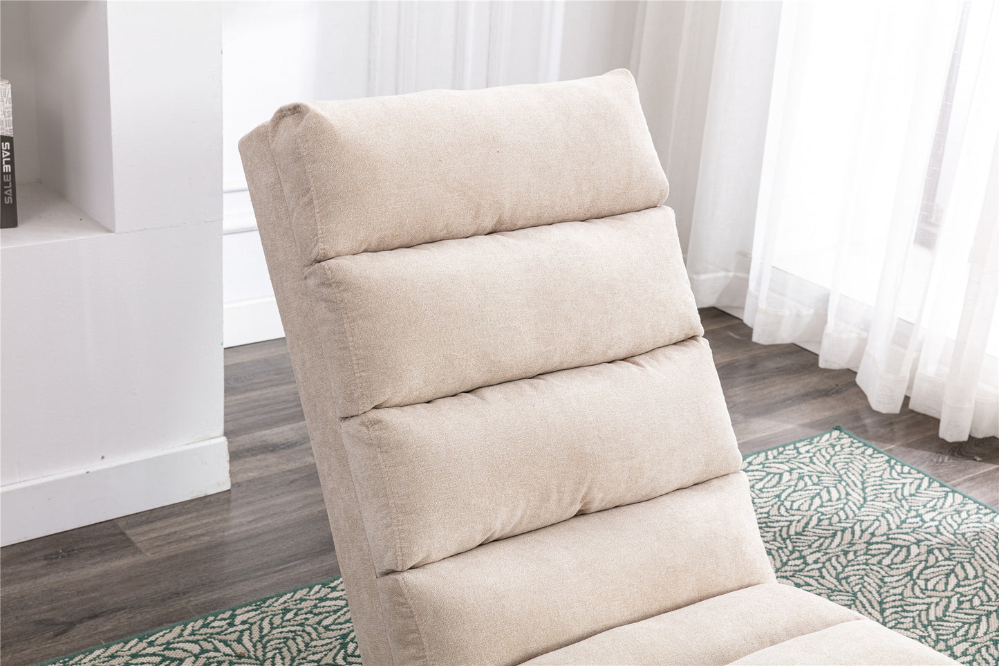 COOLMORE Linen Chaise Lounge: Modern Long Lounger for Office or Living Room - Indoor Chair with Stylish Design, Comfortable Seating, and Versatile Use - Available in Various Colors and Sizes
