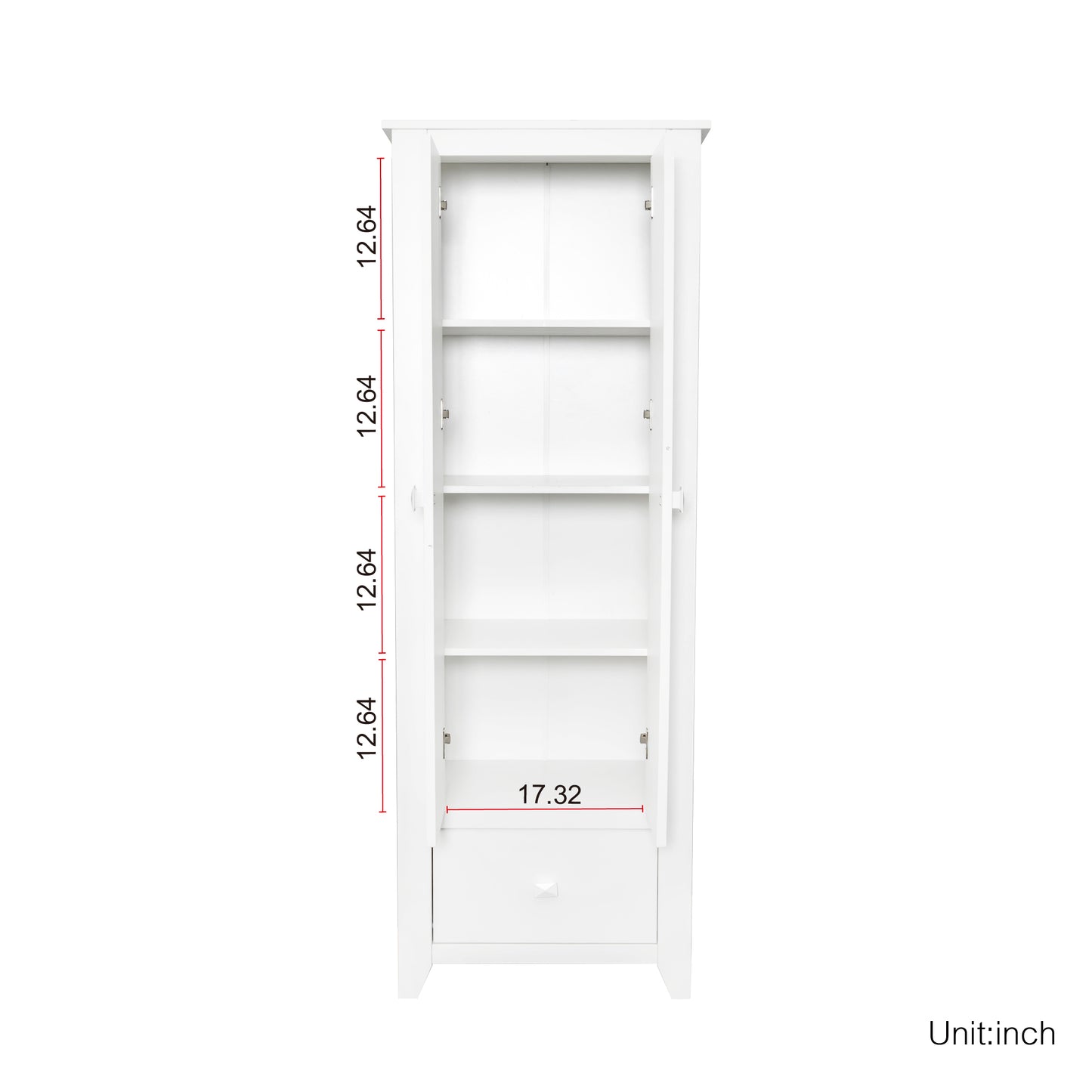 Home Wide Storage Cabinet, 30",WHITE