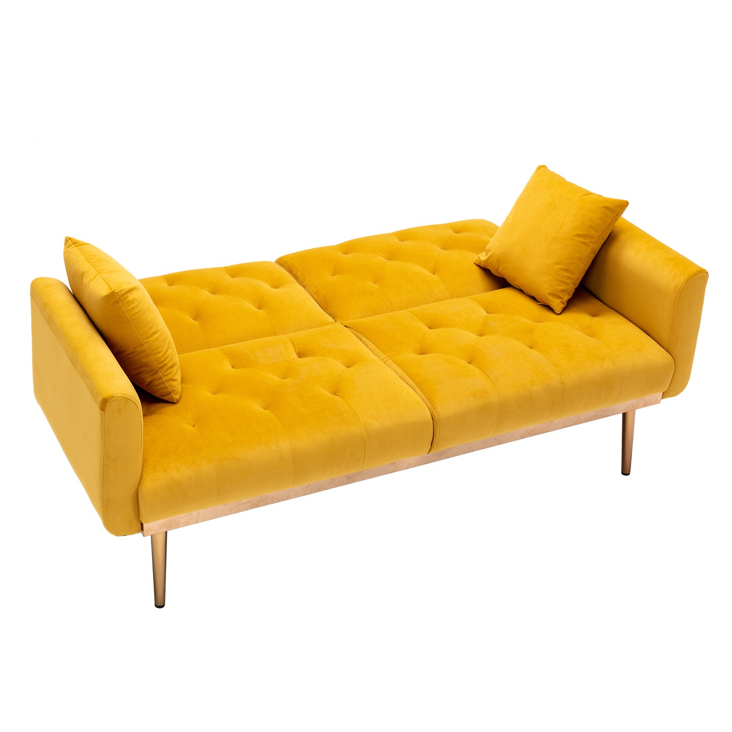 COOLMORE Velvet Sofa: Accent Loveseat with Rose Gold Metal Feet - Elegant and Stylish Upholstered Seating for Your Home Décor