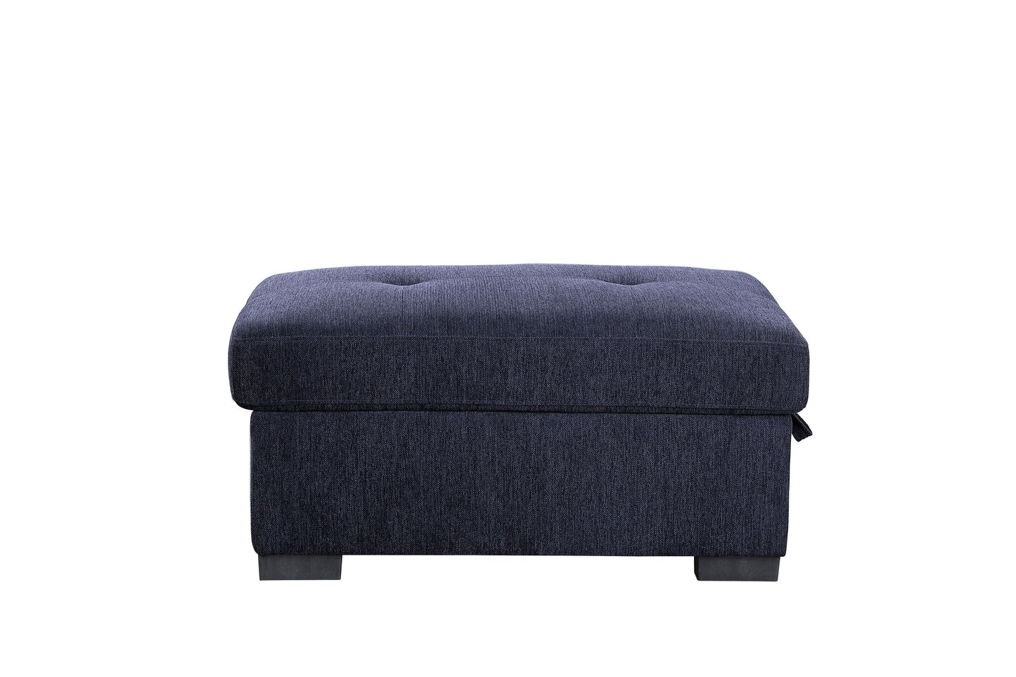 Navy Blue Fabric Sleeper Sectional Sofa and Ottoman: ACME Nekoda Storage, Comfortable, Stylish, Spacious - 55520