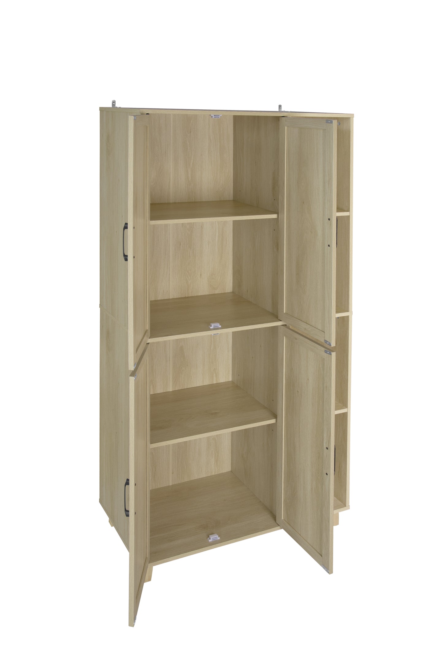 4 Door Cabinet with 4 Adjustable Shelves Storage Cabinet 72" Tall