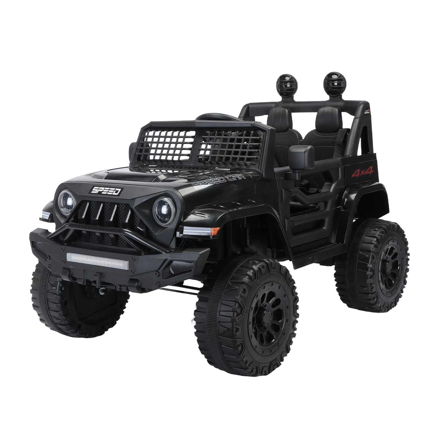 12V7A Kids Ride on Truck 2.4G with Parents Remote Control, Electric Car for Kids, Three Speed Adjustable, Power Display, USB, MP3, Bluetooth, LED Light, Three-Point Safety Belt - Ride on Truck Car for Kid