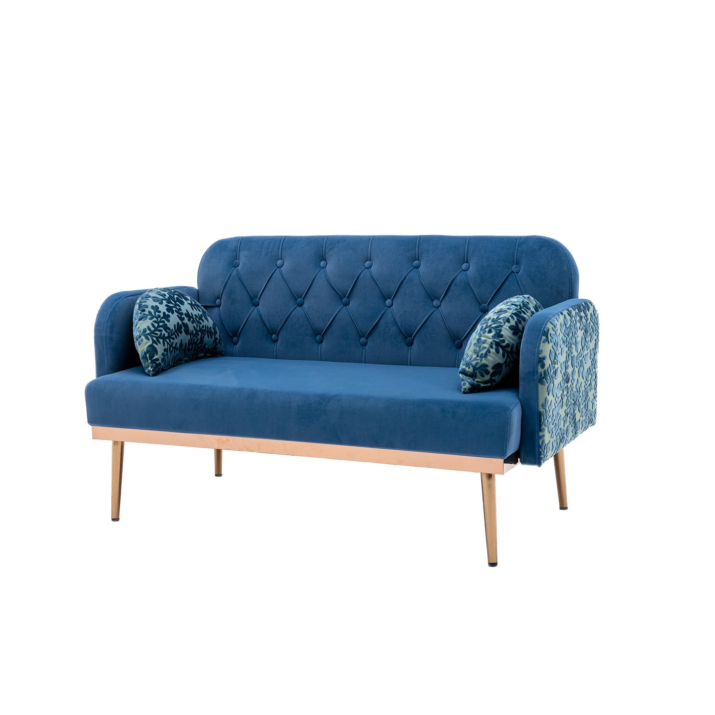 COOLMORE Velvet Sofa: Accent Loveseat with Metal Feet - Stylish, Comfortable, and Durable Furniture for Your Living Space