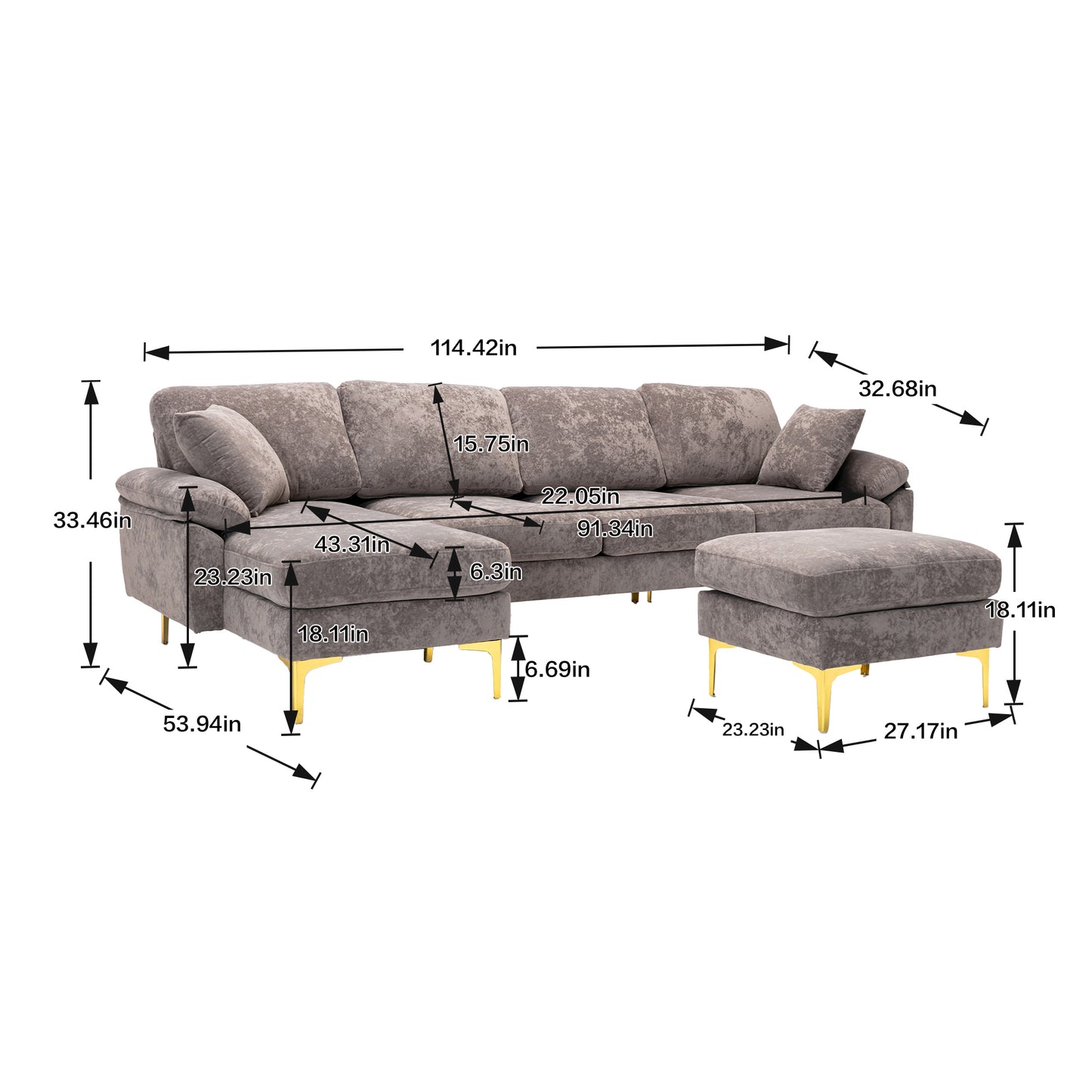 COOLMORE Accent Sofa: Stylish Living Room Sectional Sofa with Unique Color and Size Options