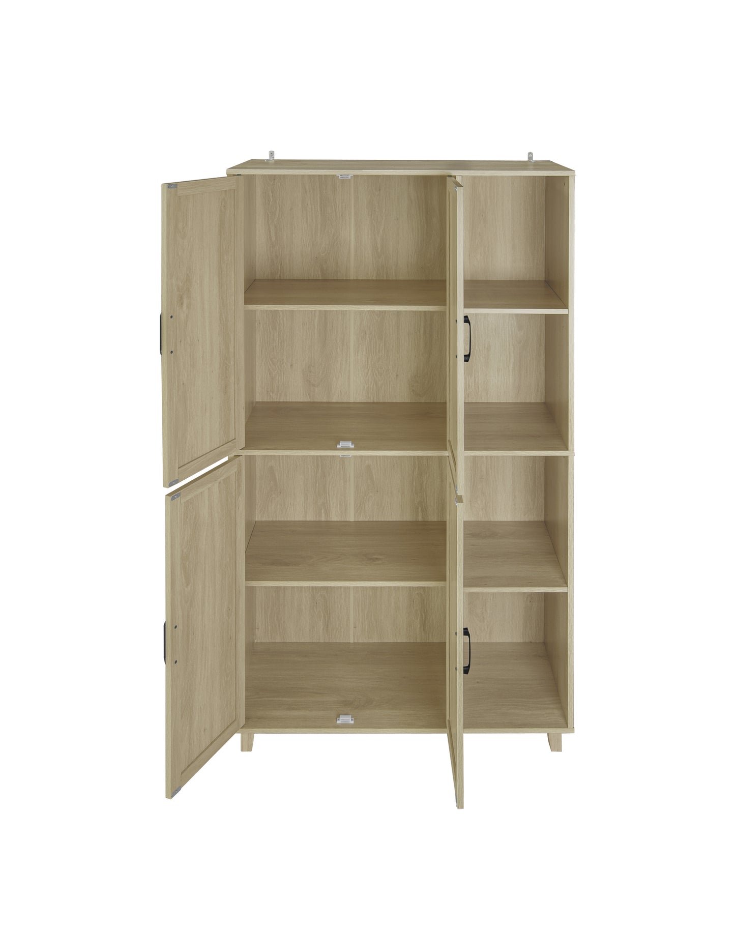 4 Door Cabinet with 4 Adjustable Shelves Storage Cabinet 72" Tall