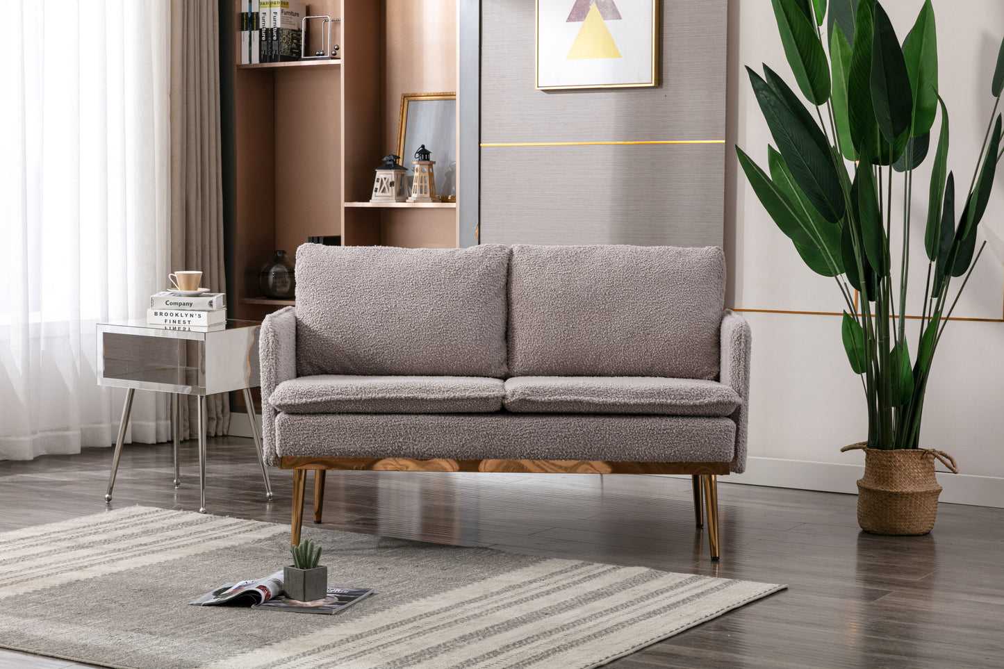 COOLMORE Sofa: Accent Loveseat with Iron Feet - Comfortable and Stylish Furniture for Your Home Décor