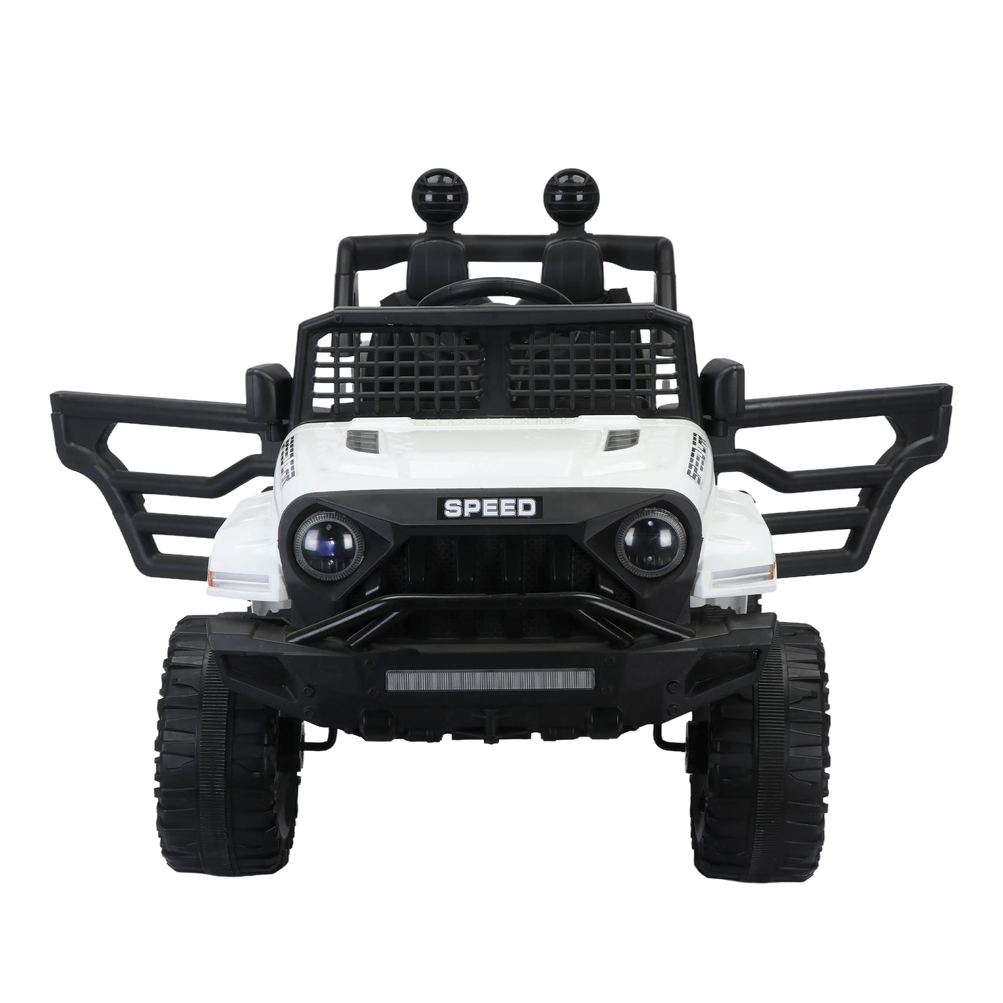 12v7A Kids Ride on Truck Car w/Parents Remote Control, 2.4G, Three-Speed Adjustable, Power Display, USB, MP3, Bluetooth, LED Light, Three-Point Safety Belt