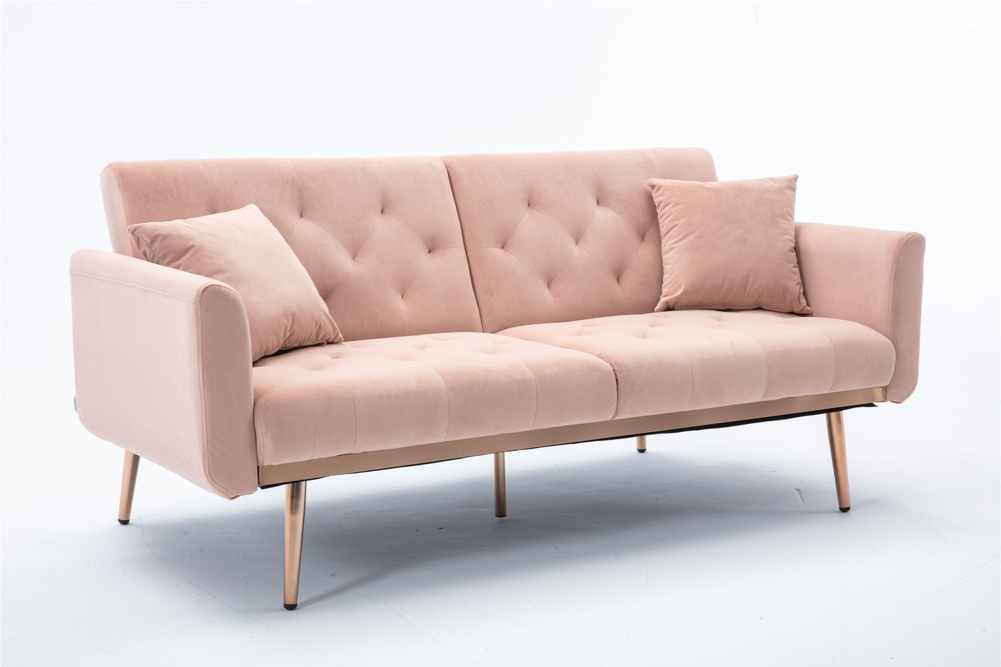 COOLMORE Velvet Sofa: Accent Loveseat with Rose Gold Metal Feet - Stylish and Luxurious Seating in Unique Color Options!