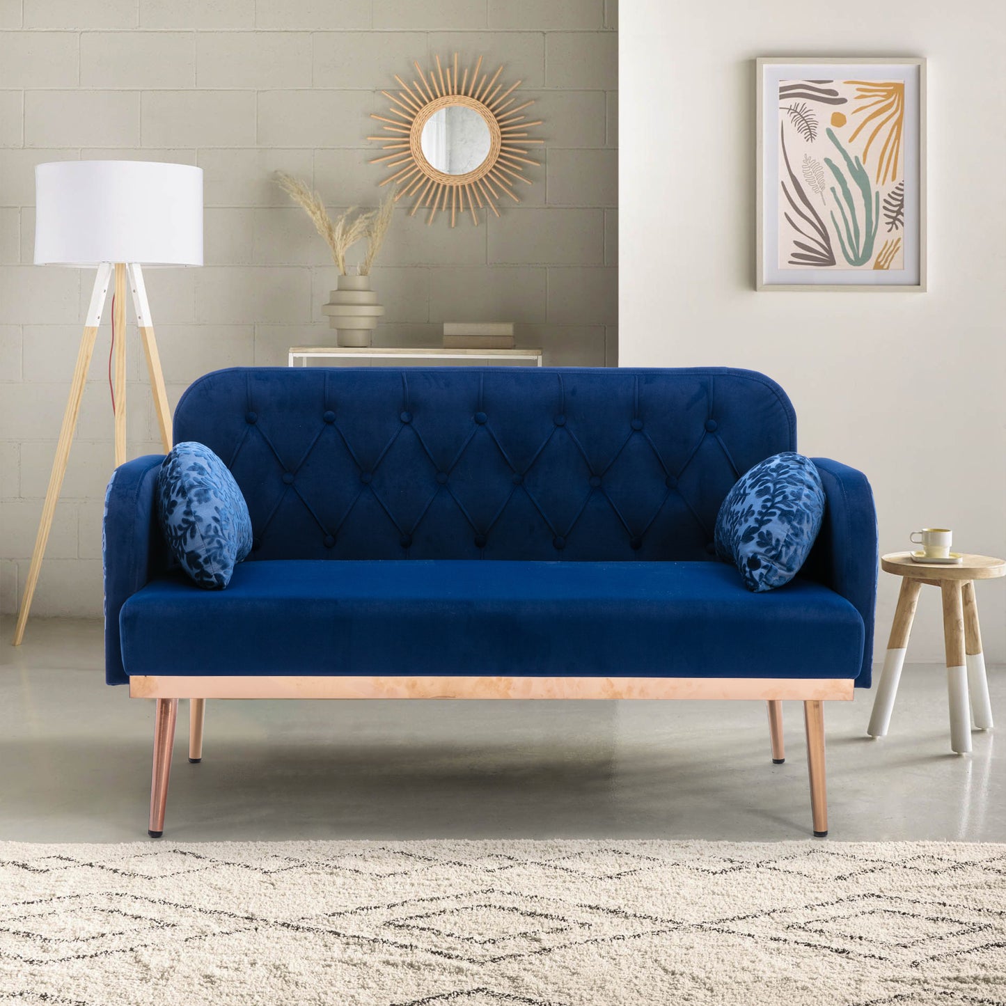 COOLMORE Velvet Sofa: Accent Loveseat with Metal Feet - Stylish, Comfortable, and Durable - Available in Various Sizes and Colors