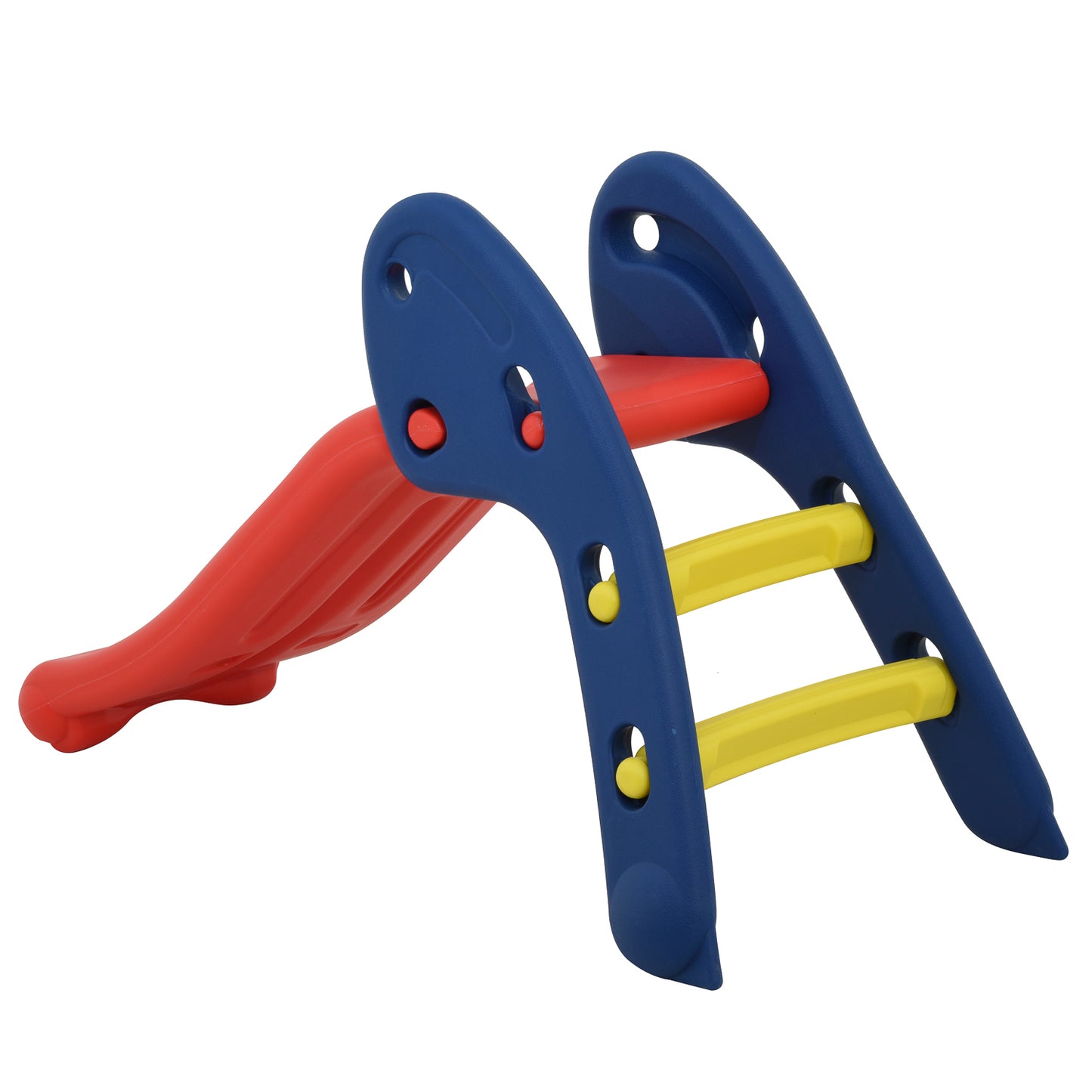Kids Plastic Foldable Slide - CE Proved Indoor Playground Equipment - Blue/Red/Yellow (XSL001)