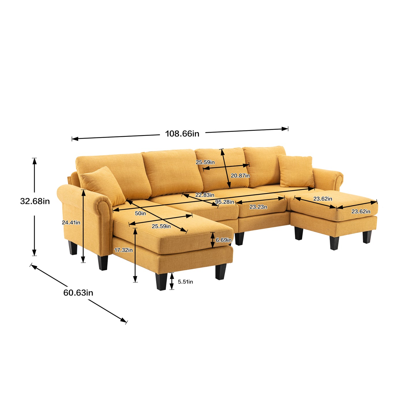 COOLMORE Accent Sofa: Stylish Living Room Sectional Sofa with Unique Colors and Sizes