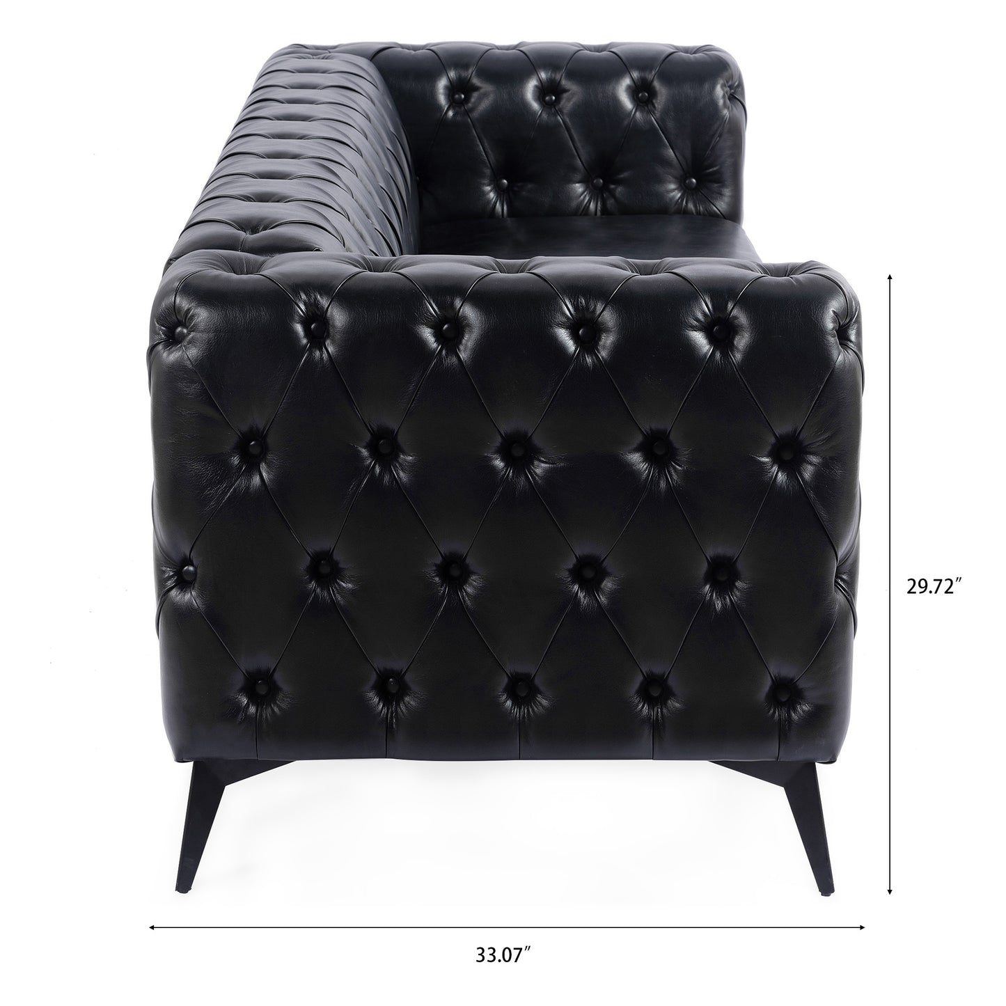 Traditional Square Arm Removable Cushion 3 Seater Sofa, 84.06" Width, Various Colors
