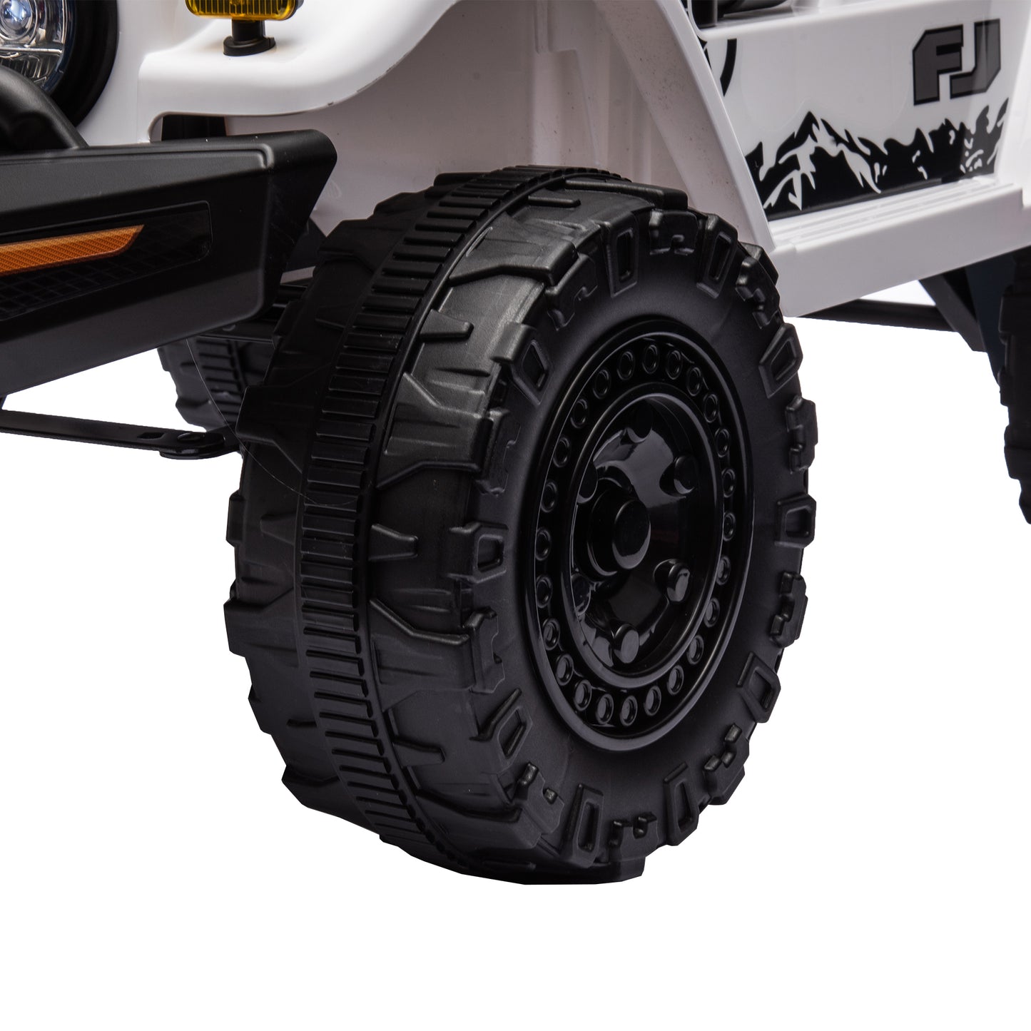 "Licensed FJ Cruiser 12V Kids Ride-On Car - Remote Control, 3-Speed Adjustable, Power Display, USB, MP3, Bluetooth, LED Light, Safety Belt - Black"