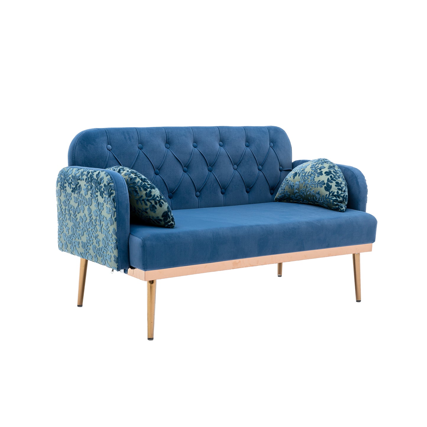 COOLMORE Velvet Sofa: Accent Loveseat with Metal Feet - Stylish, Comfortable, and Durable Furniture for Your Living Space